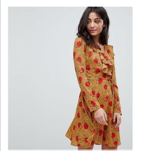 Glamorous TALL wrap front tea dress